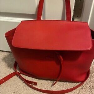 Mansur Gavriel Lady Bag in red — leather backpack. Little to no signs of wear